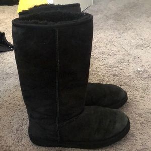Black tall ugg boots